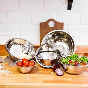 Conjunto inox com escorredor