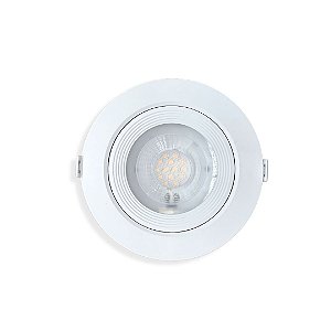 Spot Led Embutido 12W Bivolt | Redondo | 3000K Branco Quente
