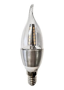Kit C/ 10 Lâmpadas Vela  E14 Led 3w Branco Quente 3000K