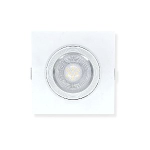Spot Led Quadrado de Embutir 3000k Bivolt 9w Cor Branco