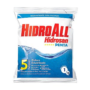 Cloro Granulado Multifunção 5 em 1 Hidrosan Penta 1 KG