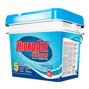 Cloro Granulado Multifunção 5 em 1 Hidrosan Penta 10 kg