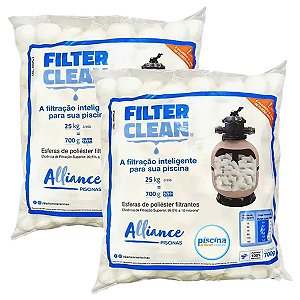 Filter Clean Elemento Filtrante 700G - Substitui Areia do Filtro - Kit com 2