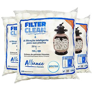 Filter Clean Elemento Filtrante 700G - Substitui Areia do Filtro - Kit com 3