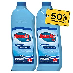 Combo Algicida de Manutenção HCL HidroAll - Kit com 2 litros