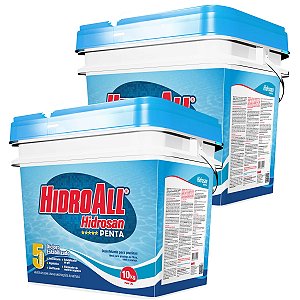 Combo 2 Cloro Granulado Multifunção 5 em 1 Hidrosan Penta 10 kg