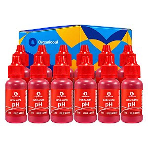Solução Reagente de pH Vermelho Fenol 23 ml - Kit 12