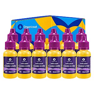 Solução Reagente Indicador Cloro Livre 23 ml - Kit 12