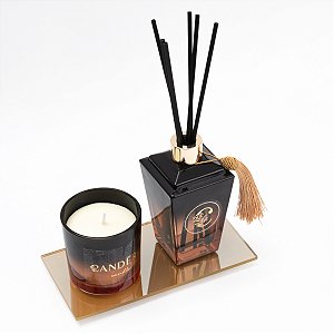 Kit Baccarat Essência Pitanga Preta - Vela 200g + Disufor de Ambiente com Vareta Preta 300 ml