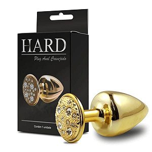 Plug Anal P Cravejado Dourado