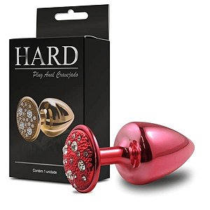 Plug Anal P Cravejado Vermelho