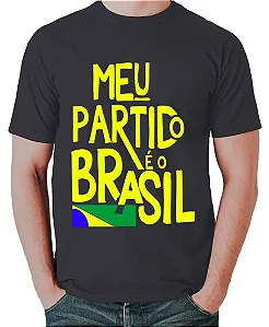 Camiseta Personalizada - Meu Partido é o Brasil