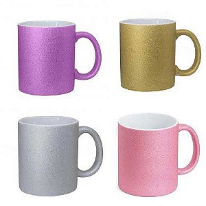 Caneca Porcelana Glitter