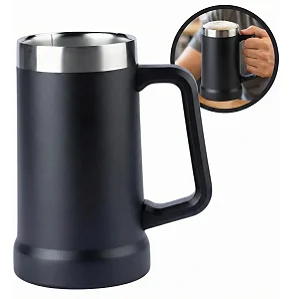 Caneca Térmica Em Inox Com Alça E Camada Dupla 720ml