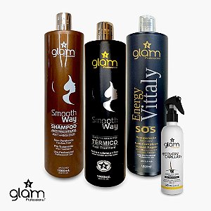 Combo Kit Smooth Way 1lt + SOS + Recovery 240ml - Glam