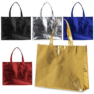 Sacola Tnt Metalizada 35x45cm Personalizada 100 Peças