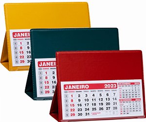 Calendário Pequeno de Mesa PVC Personalizado 100 Peças