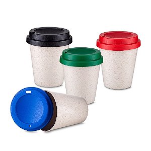 Copo Fibra de Arroz Personalizado 350ml 50 Peças