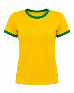 Camiseta Baby Look Copa Do Mundo Brasil Personalizada
