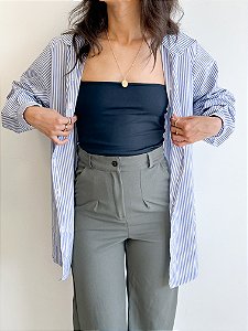 Camisa Oversized Listrada