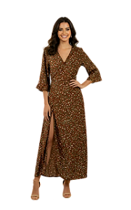 Vestido Dayse Envelope Marrom