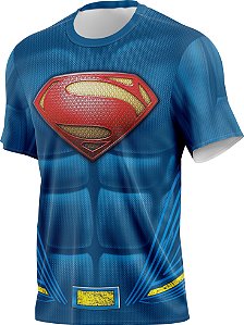 Camiseta Superman Super Herói Tecido Dryfit