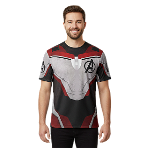Camiseta Adulto Fantasia Vingadores Avengers Dryfit Estampa Total