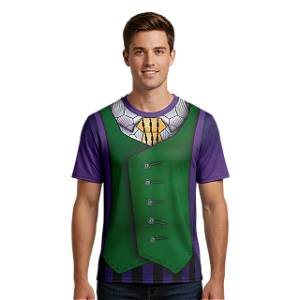 Camiseta Adulto Fantasia Vilão Coringa Dryfit Estampa Total