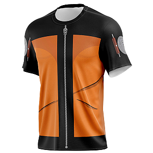 Camiseta Naruto Traje Super Herói Tecido Dryfit