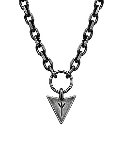 Colar com pingente Amuleto Algiz