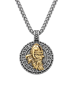 Colar com pingente Guerreiro Nordico