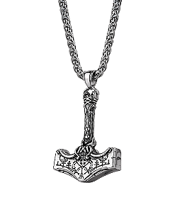 Colar com pingente Mjölnir Rúnico