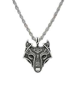 Colar com Pingente Lobo do Norte