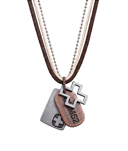 Colar com Pingente Dog Tag