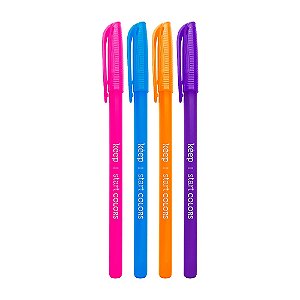 Caneta Esferográfica Start Colors, ponta média 1.0mm - Keep