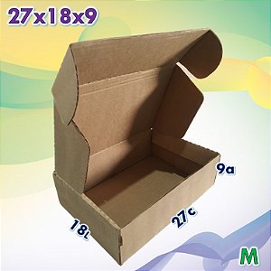 25 Caixas de Papelão 27x18x9 montável