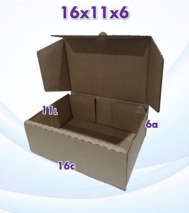 25 Caixas de papelão 16x11x6 Montável