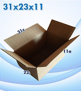 10 Caixas de Papelão 31x23x11 Tipo Maleta