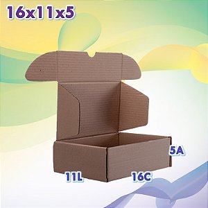 100 Caixas de Papelão 16x11x5 montável