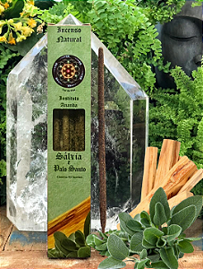 Incenso Sálvia e Palo Santo - 9 varetas