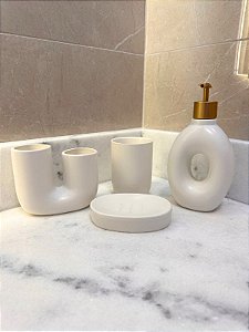 Conjunto Banheiro 4 Peças Branco