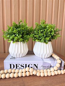 Duplinha Pick Médio Vaso Cerâmica Branca