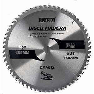 Disco Serra Circular P/ Madeira 12" - 60 Dentes - UYUSTOOLS