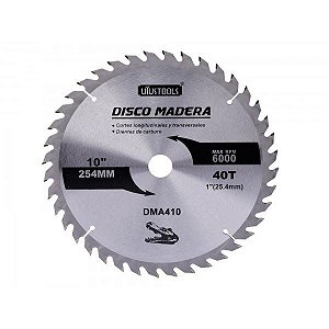 Disco Serra Circular P/ Madeira 10" - 40 Dentes - UYUSTOOLS