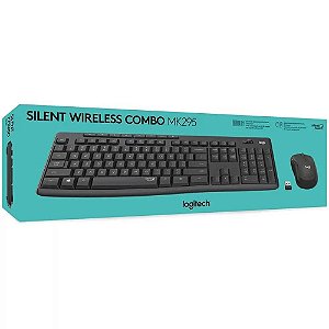 KIT MOUSE E TECLADO LOGITECH MK295 SILENT S FIO PTO