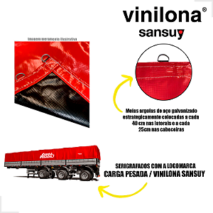 Lona Vinilona 1000 Sansuy Original 4,5x9 Vermelha 9x4,5