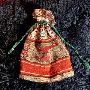 Bolsa Xamânica Artesanal para Cachimbo, Tabaco e outras Medicinas - D
