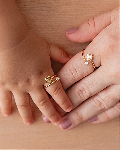 Anéis Mãe e Filha Flor