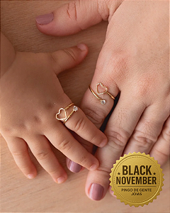 Anéis Mãe e Filha Valentina