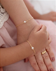 Pulseiras Mãe e Filha Pérola